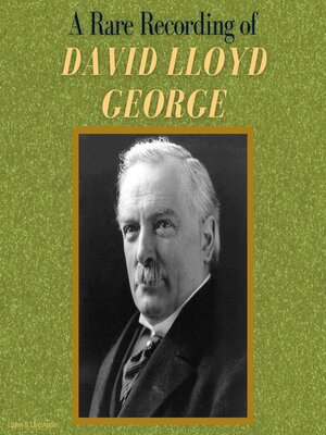 cover image of A Rare Recording of David Lloyd George